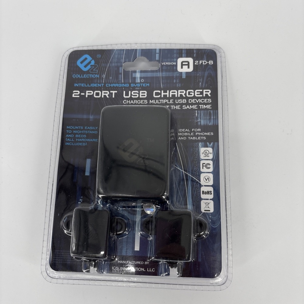 EZ Collection 2 Port USB Charger New In Box
